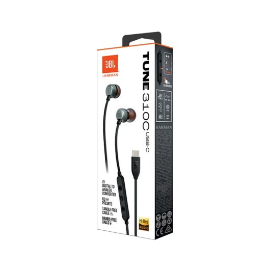AURICULARES JBL TUNE 310 C NEGROS USB C