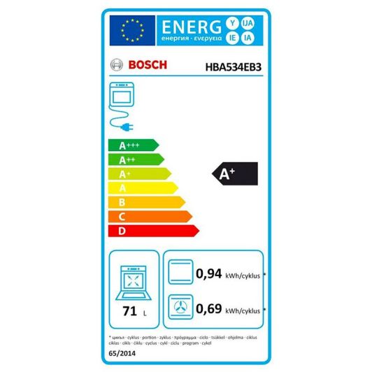 HORNO HIDRÓLISI BOSCH BOSCH HBA534EB3