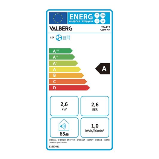 Aire Acondicionado portátil VALBERG CLIM-A9 2.250 frigorías / 20m²
