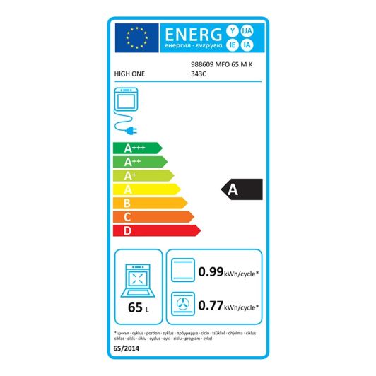 Horno integrable multifunción HIGH ONE MFO 65 M K 343C