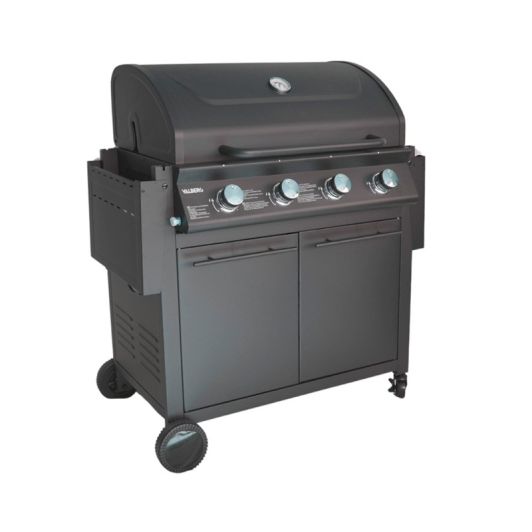 Barbacoa Gas, para 12 personas, 4 zonas, VALBERG BBQGZ VAL4BPL7341
