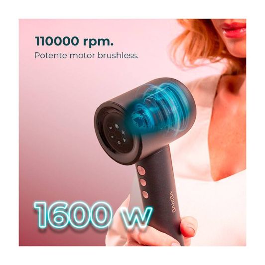 Secador de pelo CECOTEC 1600W Motor Digital Iónico RockStar IonTech 4454