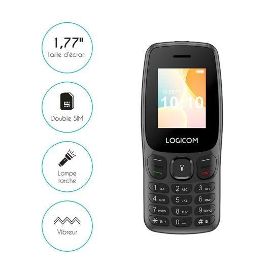 Movil LOGICOM E44 4G 128Mb Negro