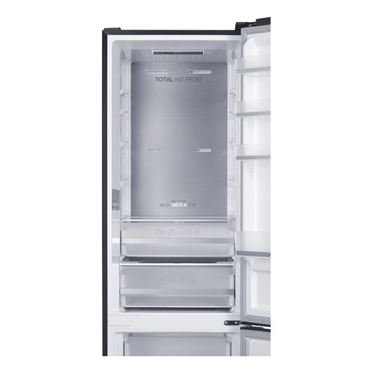 FRIGORÍFICO COMBI NO-FROST 377L, clase C, inox, 2 metros  de alto, CNF 377 C S742C VALBERG