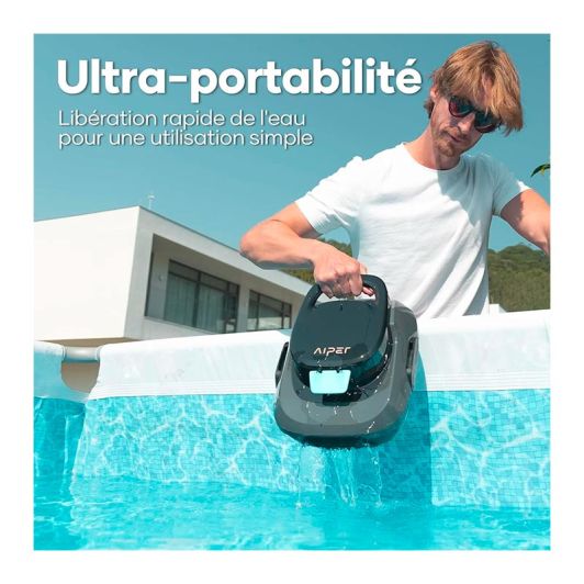 Robot Limpiafondos Inalámbrico AIPER Scuba SE 80m2 autonomía de 90min Filtro 2L