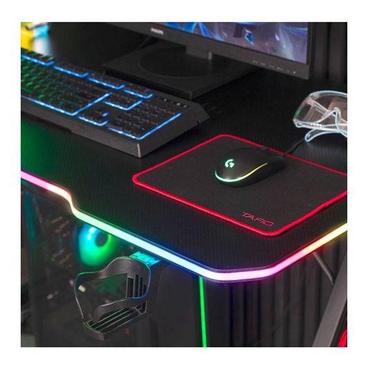 Mesa gaming AMSTRAD 120 x 60 cm iluminación LED