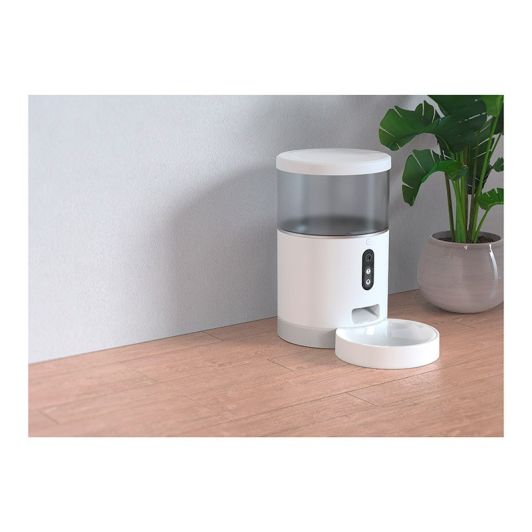 Dispensador Auto croquetas PAWZZ  Gatos y Perros pequeños 4L con cámara Nocturna Detección de movimiento Altavoz, App de control