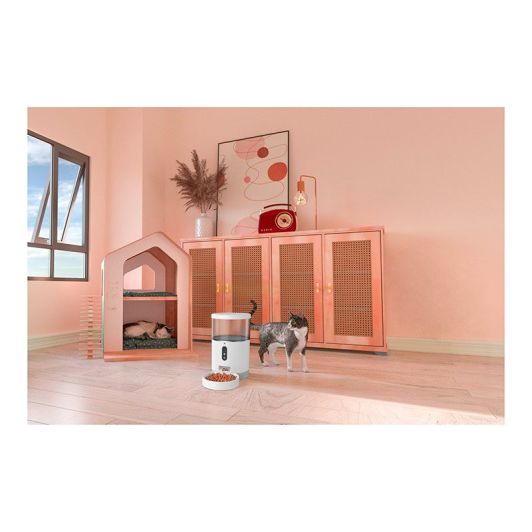 Dispensador Auto croquetas PAWZZ  Gatos y Perros pequeños 4L con cámara Nocturna Detección de movimiento Altavoz, App de control