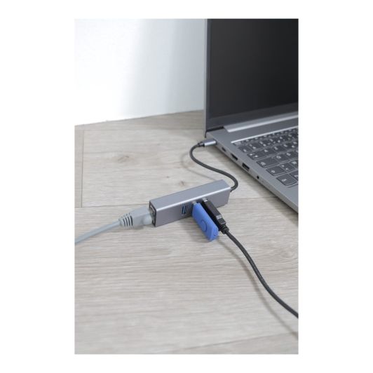 Adaptador EDENWOOD USB-C => RJ45 + 3 puertos USB