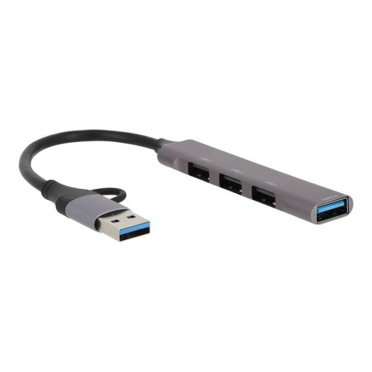 HUB EDENWOOD USB-C (+adapt) -> 4 puertos