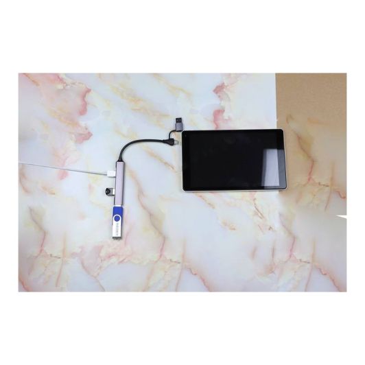 HUB EDENWOOD USB-C (+adapt) -> 4 puertos