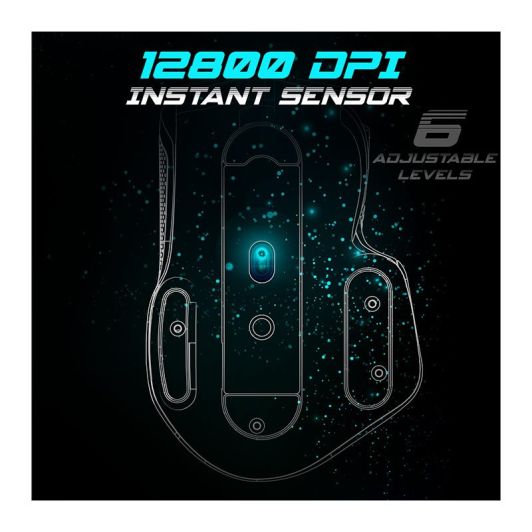 Ratón gaming SPIRIT OF GAMER PRO M5 con cable blanco de 12800 DPI