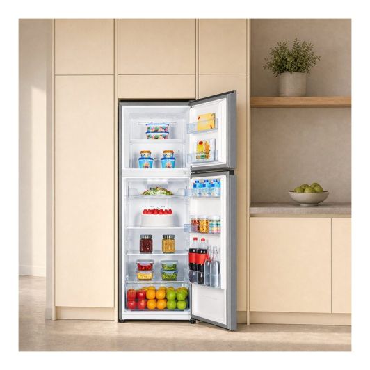 Frigorífico 2 Puertas, No Frost, 325L, clase D, inox, VALBERG 2D NF 325