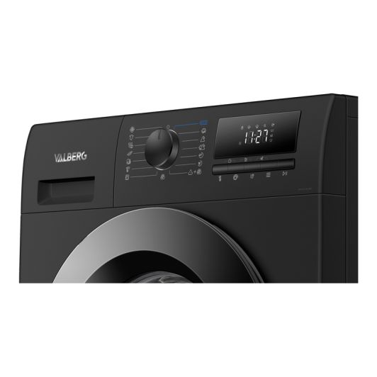Lavadora 6kg, 1200rpm, clase A, motor inverter, negra, VALBERG WF612