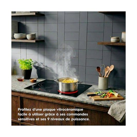 Placa Vitrocerámica 3 zonas, 5700w, control táctil, ELECTROLUX LR633CK