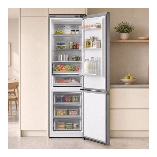 Frigorifico Combi 2 metros, 378L, No-Frost, Clase A, VALBERG CNF378A