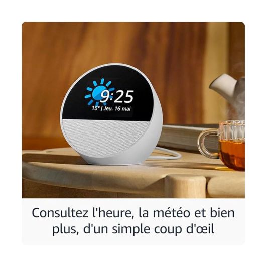 Altavoz bt. AMAZON ECHO SPOT blanco