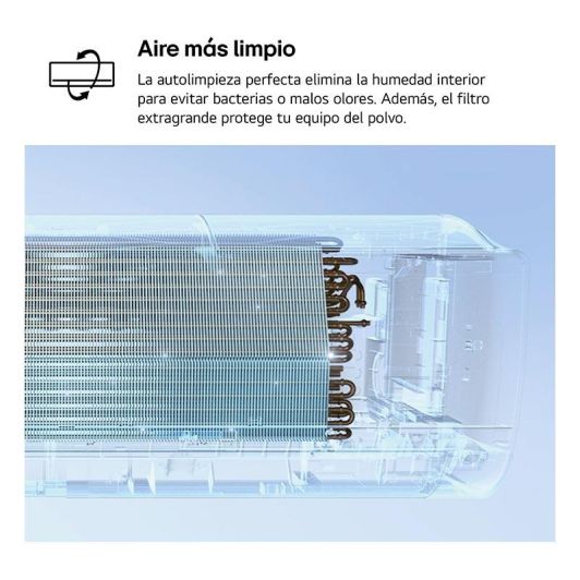 Aire Acondicionado Split 1x1, 3000 frigorias, wifi, ideal para 25-30m2, LG Inverter LGSMARTZ12