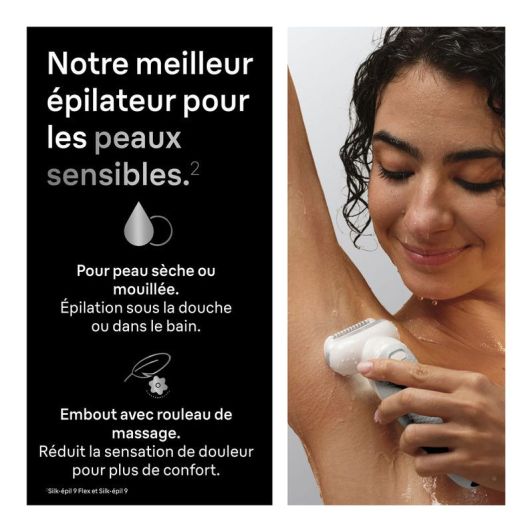Depiladora de bateria, Autonomia 50min, Wet&Dry, BRAUN SILK EPIL 9 SES0-000