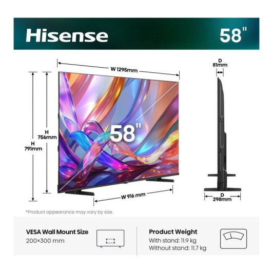 TV QLED HISENSE 58E7S