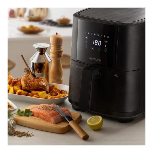 Freidora de Aire, airfry, 6L, 1300w, 4 personas, KENWOOD HFP05.000BK