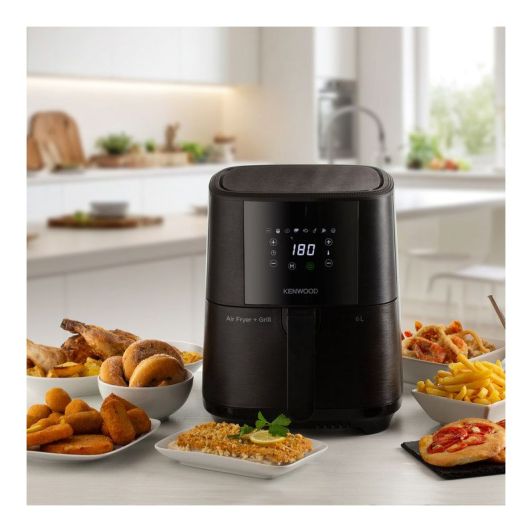 Freidora de Aire, airfry, 6L, 1300w, 4 personas, KENWOOD HFP05.000BK