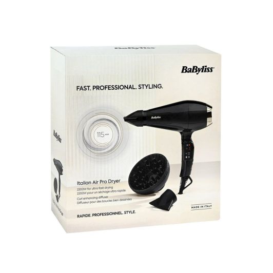 Secador de pelo, 2200w, 2 velocidades, motor AC, BABYLISS 6720DSE - Smooth Volume