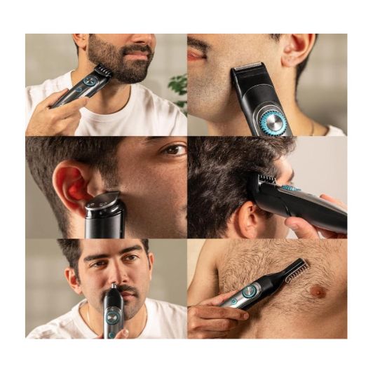Barbero Recortabarba a Batería, Multifunciones, Peines 3-20 Mm, Autonomía 60min, CECOTEC  Precisioncare Multigrooming Trimmer 6 En 1