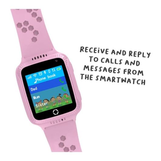 Reloj inteligente para niños, con localización, con localización, cámara y pantalla color, CELLY Rosa