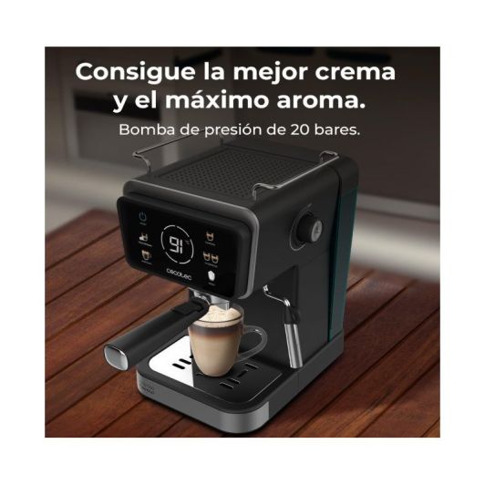 Cafetera Expresso 20 bares, 1350w, bebidas frias y calientes, CECOTEC Power Espresso Touch ColdBrew