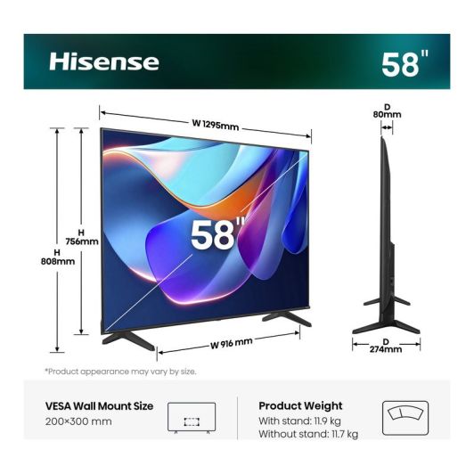 TV HISENSE 58A6S
