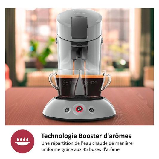 Cafetera Cápsulas PHILIPS 1450W 0,7 L Coffee Boost Crema Plus Gris 1 o 2 Tazas HD6553/71