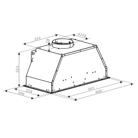 Grupo Filtrante, 78w, 594m3/h, 60cm, VALBERG BIH 60 + X 302C