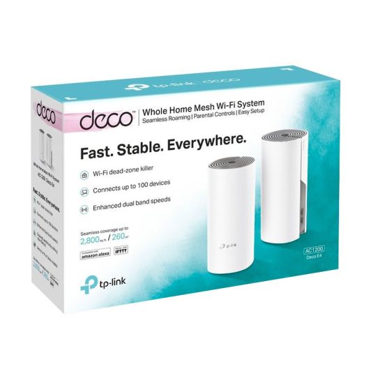Sistema WiFi TP LINK + 2 puertos Fast Ethernet Deco E4 Pack2
