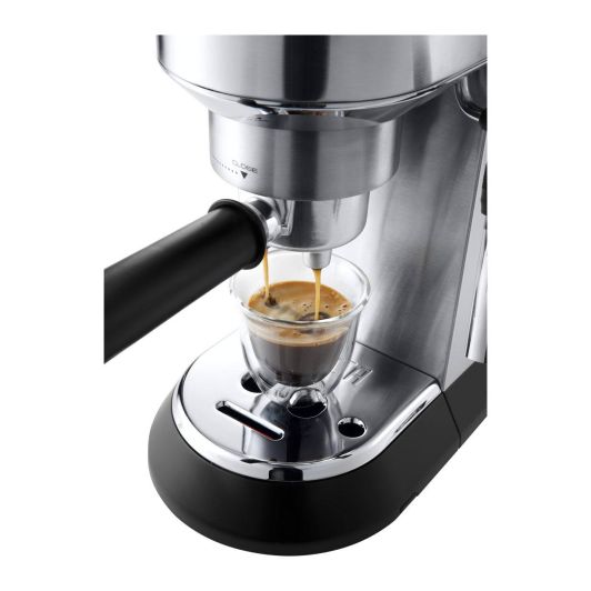 Cafetera expresso, 15 bares, 2 tazas, espumador de leche, DELONGHI EC685.M Inox