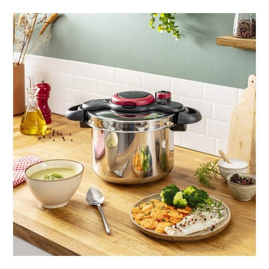 Olla expres a presión TEFAL clipso minut easy