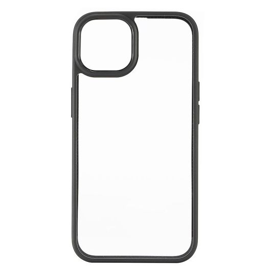 Carcasa WE para iPhone 13 transparente con contorno negro