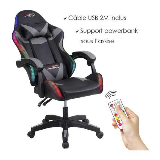 Silla gaming AMSTRAD AMS-900 LED
