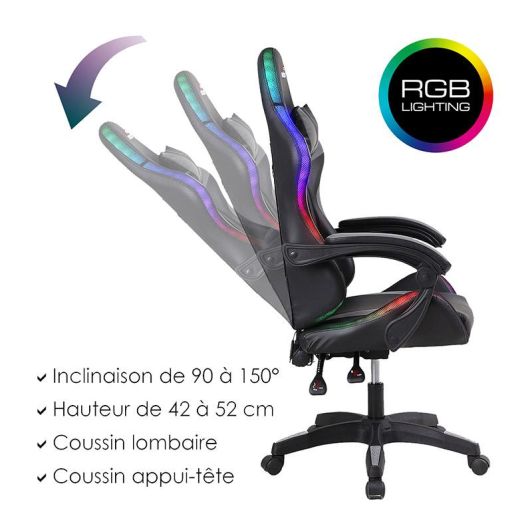Silla gaming AMSTRAD AMS-900 LED