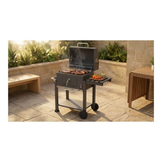Barbacoa de Carbón VALBERG Parrilla Regulable 10 Personas VAL-4128