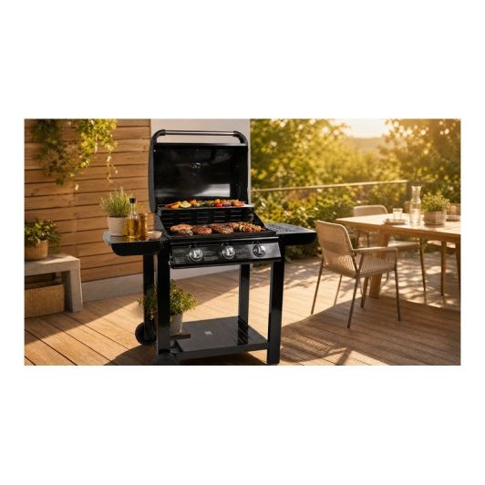 Barbacoa Gas 3 Quemadores VALBERG 3 Quemadores Plancha 8-10 Personas BBQGZ VAL3BPL6141