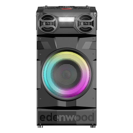 Altavoz de Torre EDENWOOD MIDISOUND V2 300W 4 Altavoces Entrada Micro Radio FM Luces LED