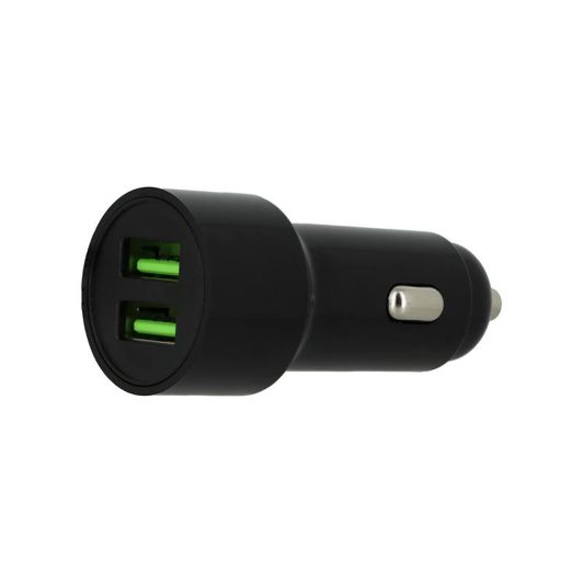 Cargador Encendedor HIGH ONE 12W 2 Puertos USB A Negro