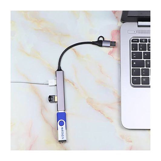 Hub SEDEA USB-C + adaptador 4 puertos
