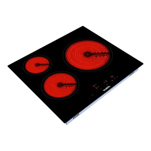 Placa vitrocerámica 3 fuegos, 5700w, control táctil, VALBERG VH 3 T 342C
