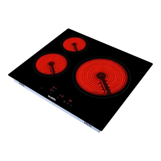 Placa vitrocerámica 3 fuegos, 5700w, control táctil, VALBERG VH 3 T 342C