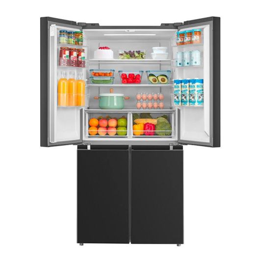 Frigorífico 4 puertas 474L, No-Frost, Clase E, color negro, VALBERG 4D 474 E B625C