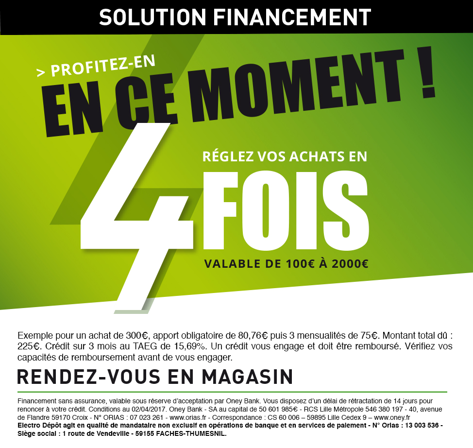 Vos achats en 4 fois avec Oney