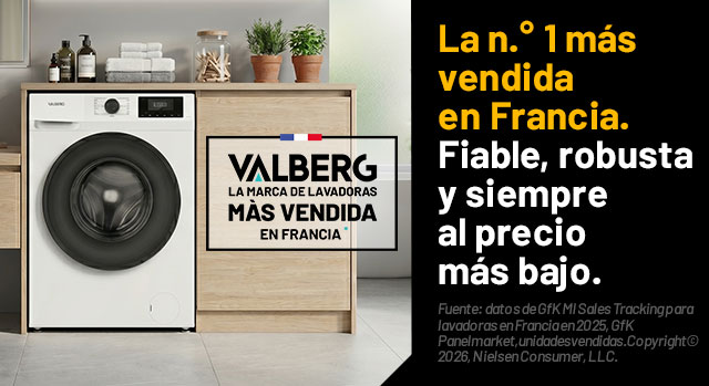 VALBERG, La marca de lavadoras más vendida en Francia
