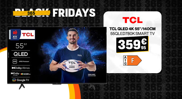 TV QLED 4K 55'' TCL - 359€95